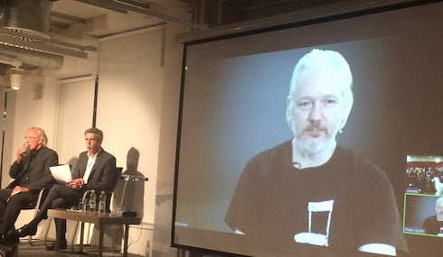 Image for blog post entitled The revolutionary act of telling the truth - John Pilger at the London launch of The WikiLeaks Files.