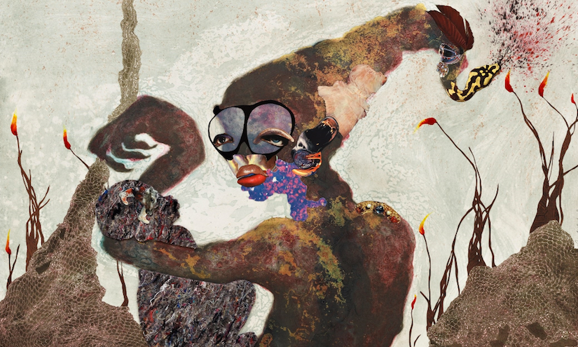 Detail from Wangechi Mutu, Second Born, 2013, Zane Bennett Contemporary Art, Santa Fe