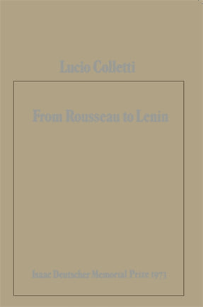 Cover of “From Rousseau to Lenin”