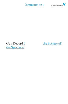 Cover of “Comments on the Society of the Spectacle”